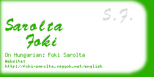 sarolta foki business card